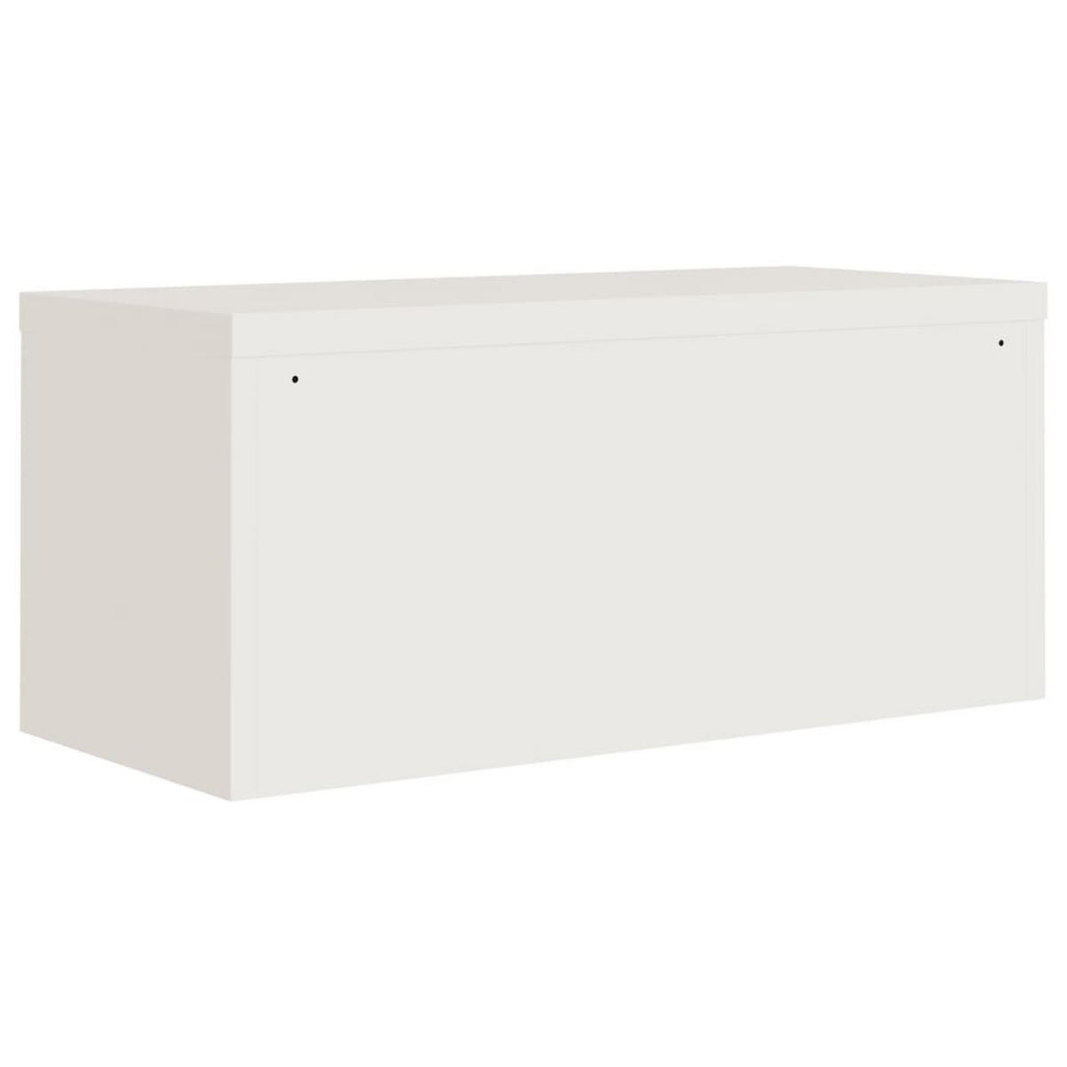 AKTENSCHRANK Weiß 90/40/240 Cm Stahl - Weiß, Metall (90/240/40cm) - vidaXL