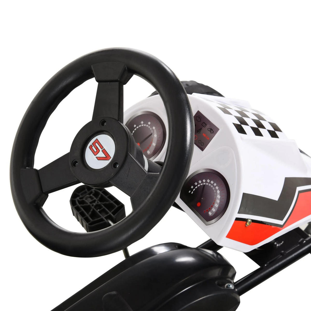 GOKART 35Kg 3-8 JAHRE Schwarz - Weiß, Metall (104/66/57cm) - Jamb