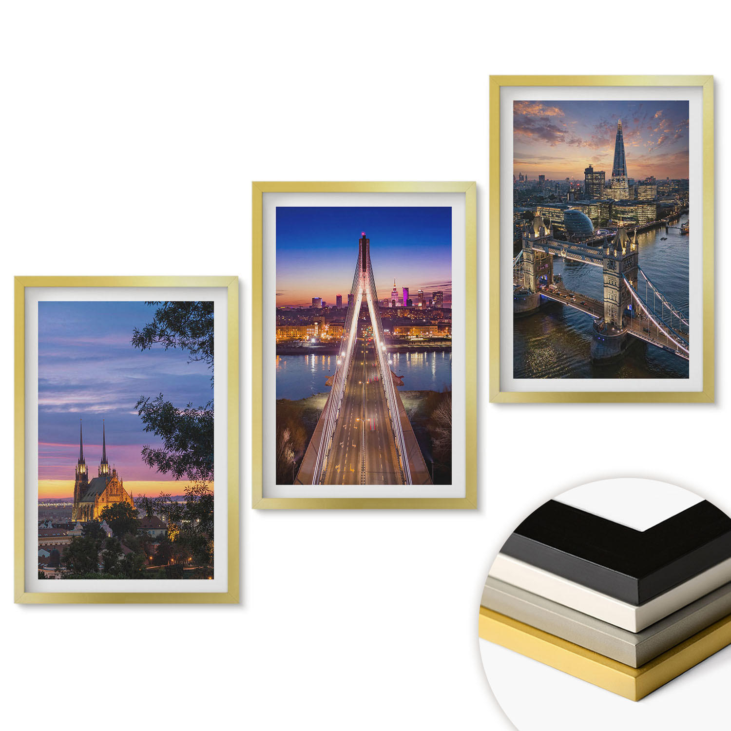 ArtPrintCave Wandbilder Gold 40x60 cm