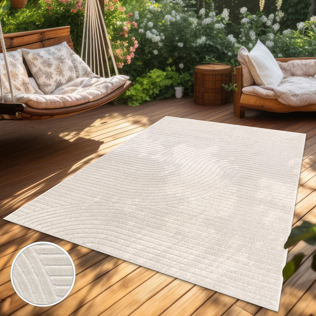 OUTDOORTEPPICH 200/290 cm Cotton 233 - Creme, Textil (200/290cm) - Paco Home