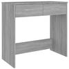 SCHREIBTISCH mit 2 Schubladen 80/40/75 cm aus Holzwerkstoff Grau Sonoma Dekor - Silbereichenfarben, Holz (40/80/75cm) - vidaXL