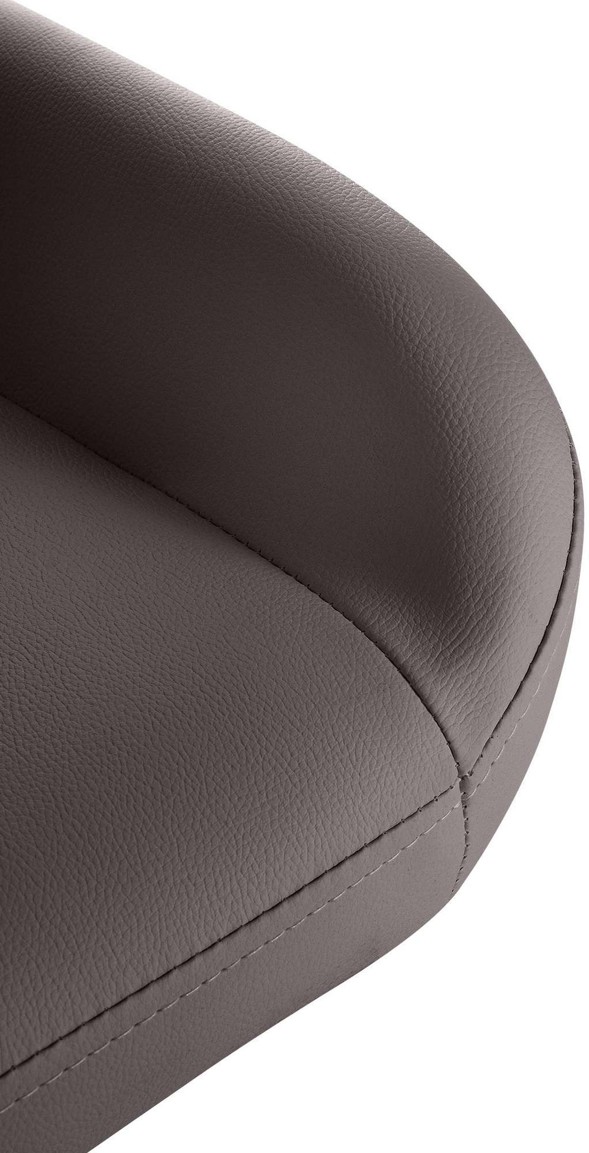 BARHOCKER 2er Set Lederlook braun - Goldfarben/Braun, Textil/Metall (51/89/52cm) - CLP