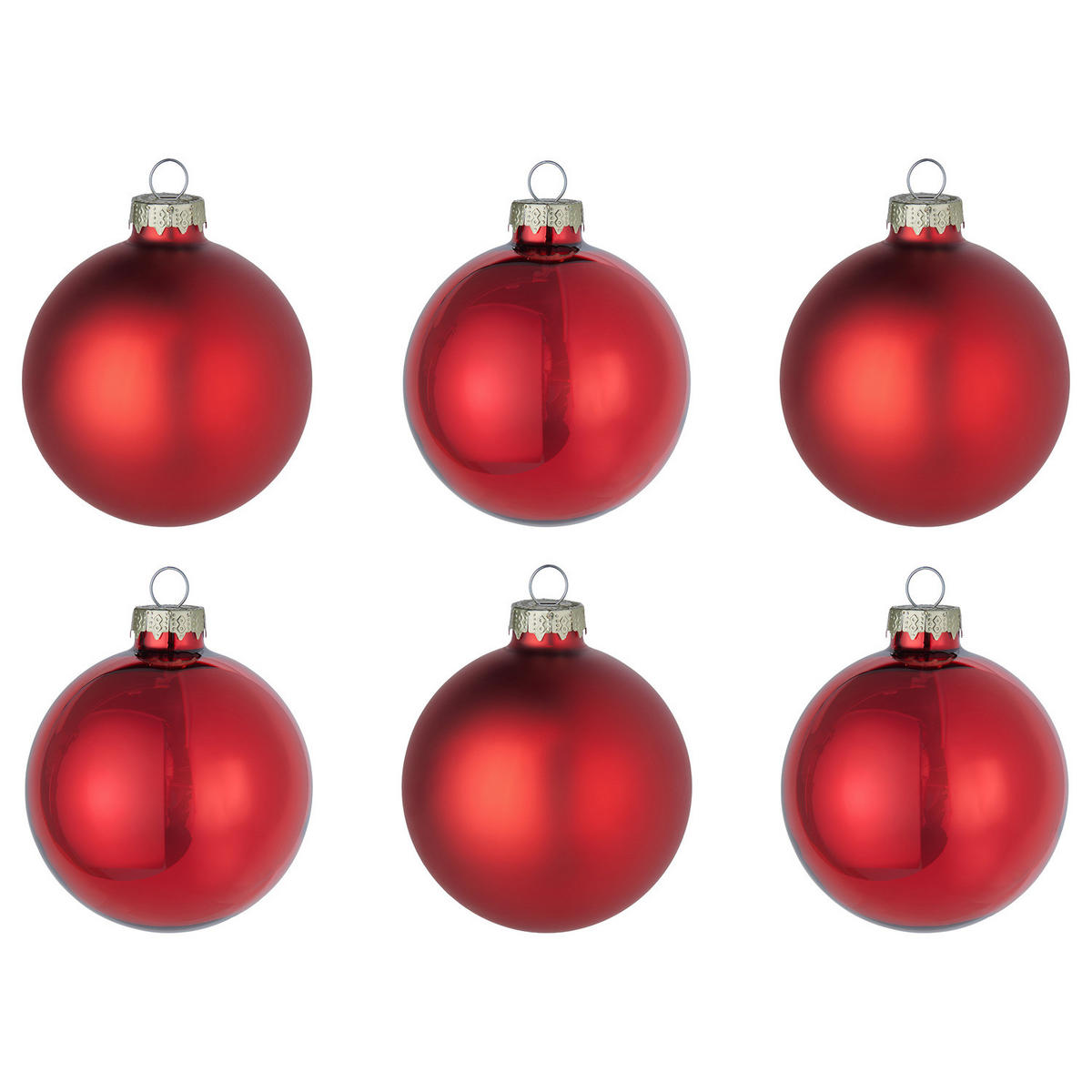 CHRISTBAUMKUGEL (6er-Set) Hang On Kugel Ø8cm - Rot, Glas (8/8/8cm) - Butlers