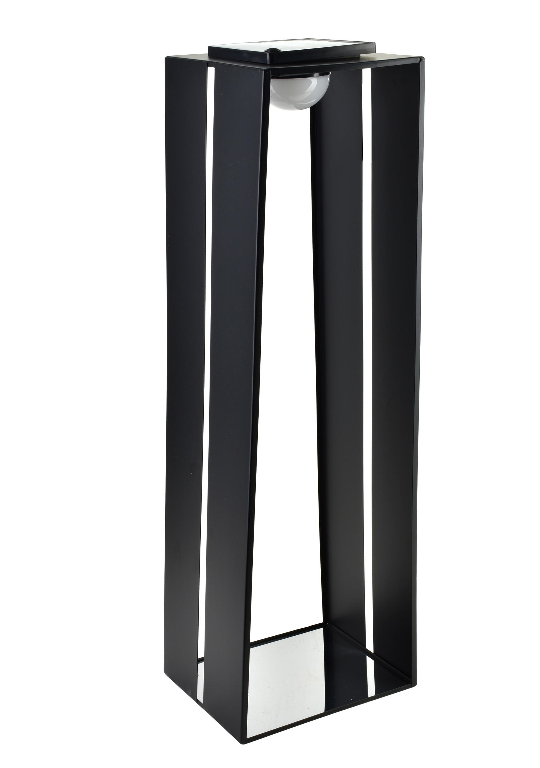 LATERNE Sokke schwarz 23/23/70 cm Kunstoff - Schwarz, Kunststoff (25/70/25cm) - Mondex