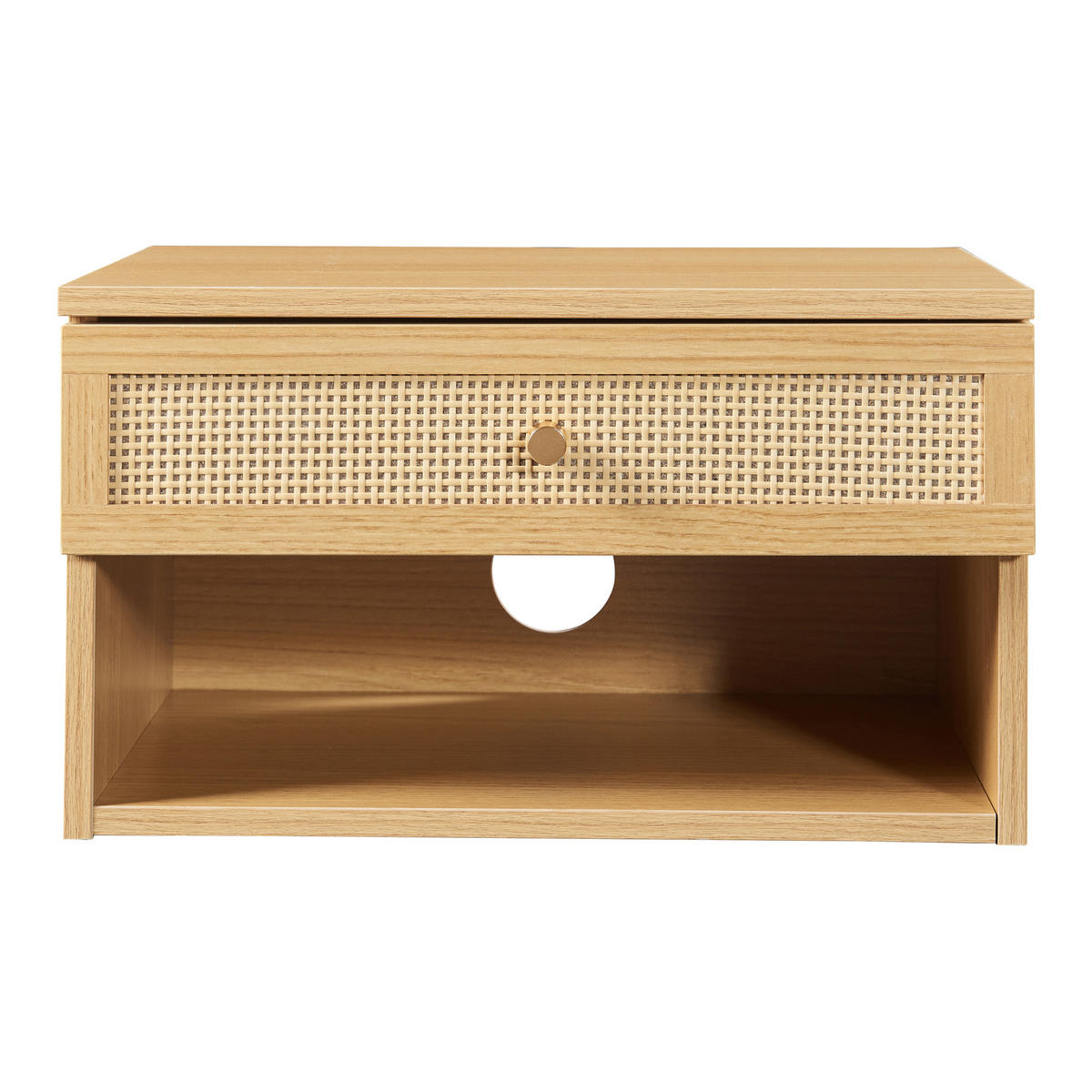 WANDREGAL Eiker - Eichefarben/Goldfarben, Holzwerkstoff/Kunststoff (31.5/23/40cm) - [en.casa]