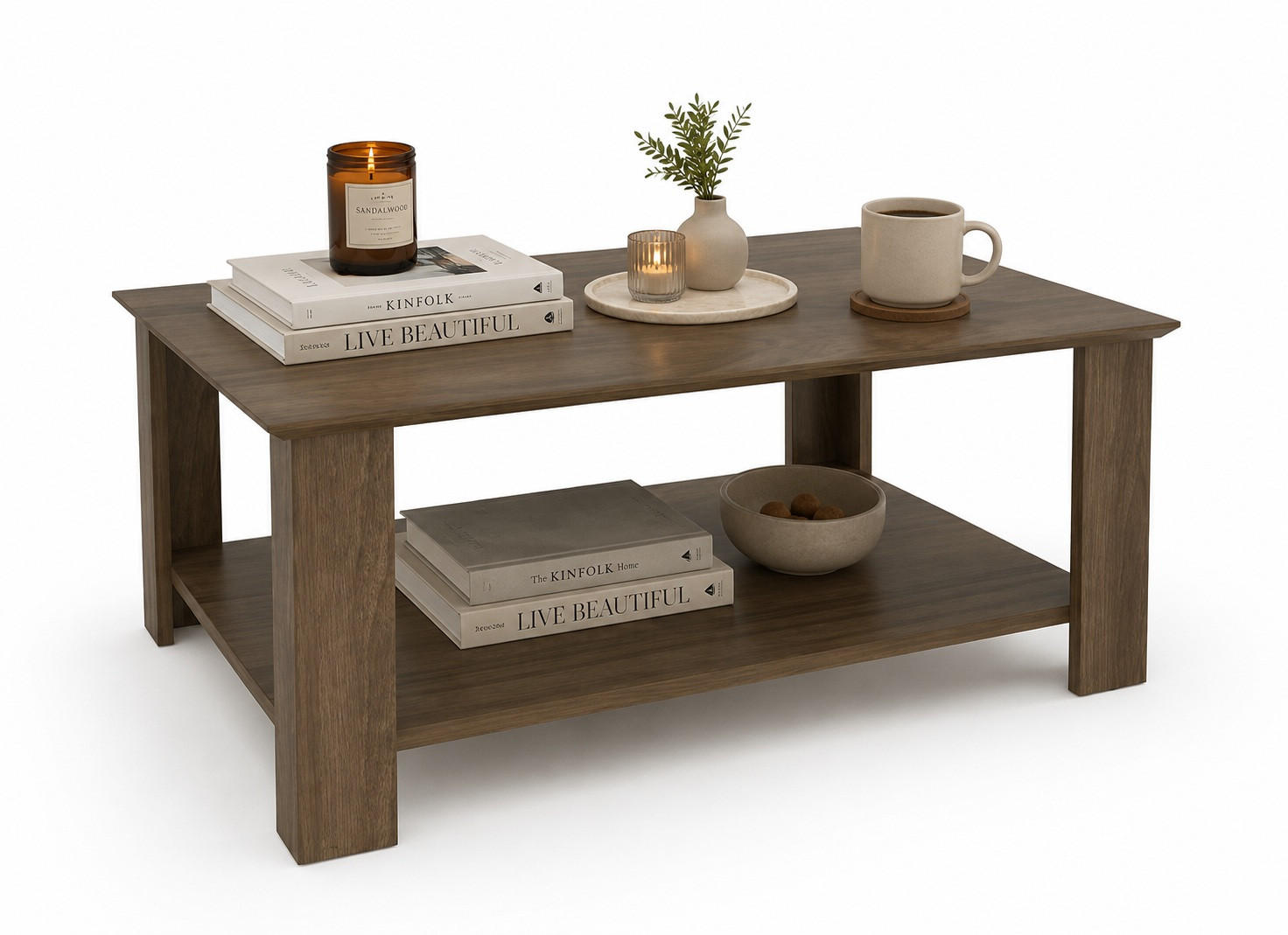COUCHTISCH Leroy Nussbaum - Braun, Holzwerkstoff (90/60/37cm) - Decorotika