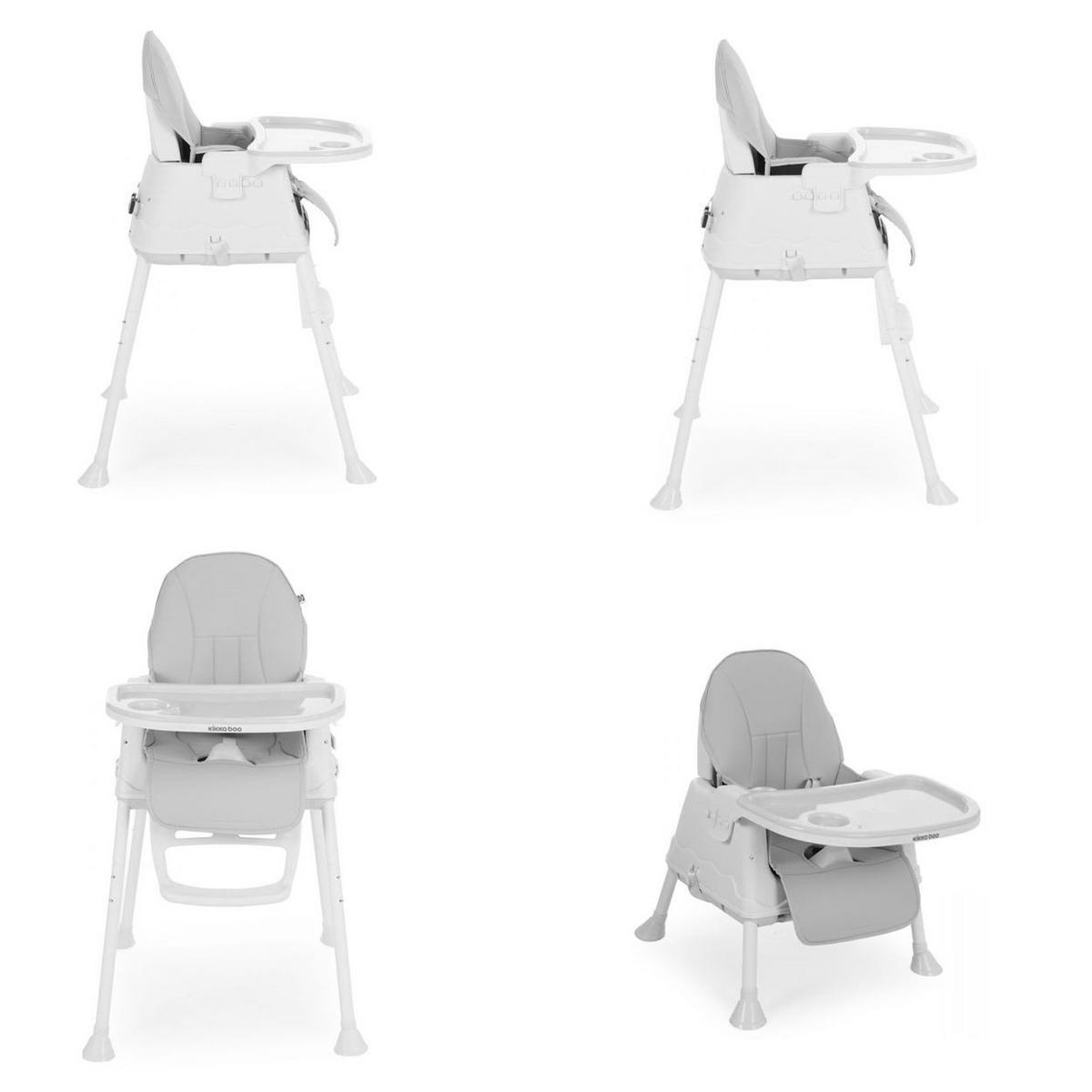 HOCHSTUHL Creamy 2in1 grau Tablet abnehmbar, Höhe verstellbar, 3-Punkt-Gurt - Grau, Kunststoff (53/101/70cm) - Kikka boo