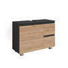 WASCHBECKENUNTERSCHRANK J-Shape Sonoma 80 x 60.8 cm - Sonoma Eiche, Holzwerkstoff (80/60.8/33cm) - Vicco