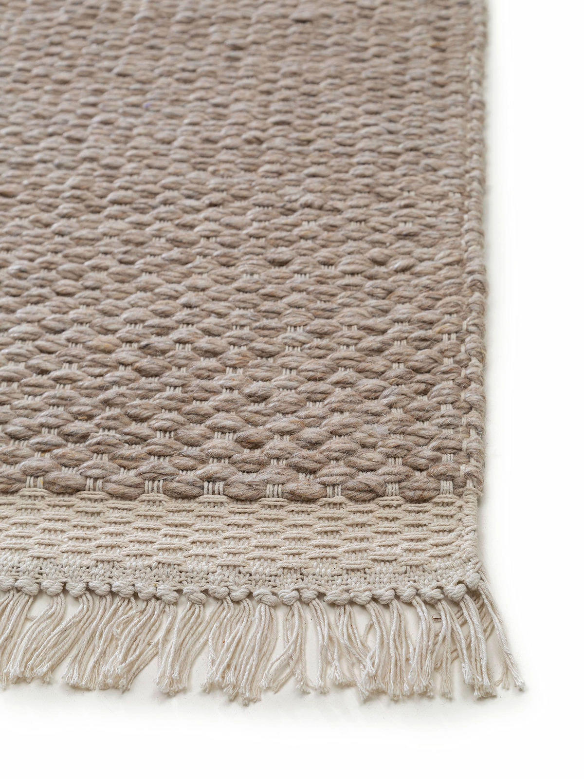 WOLLTEPPICH Lana Beige 160x230 cm - Beige, Textil (160/230cm) - benuta Pure