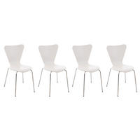 BESUCHERSTUHL Groningen - 2er Set weiß - Weiß, Metall (46/81/47cm) - TPFLiving