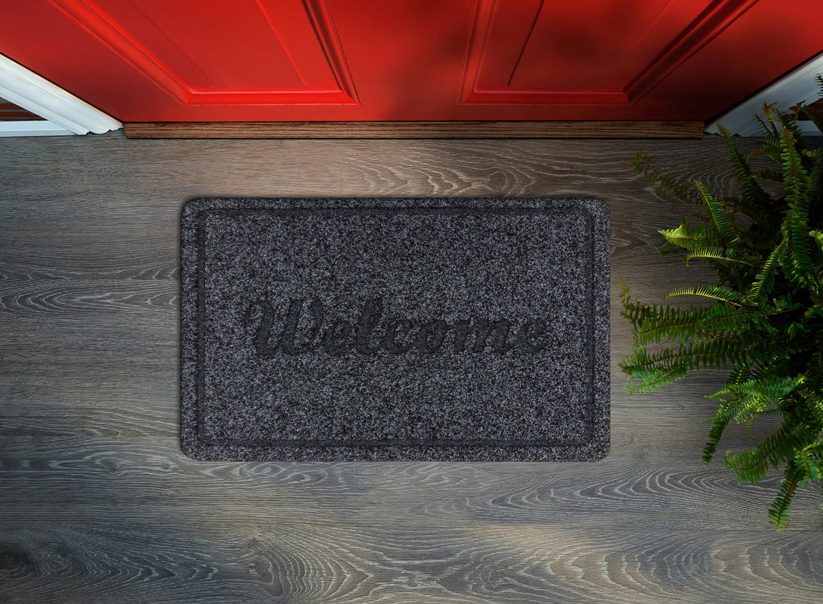 TÜRMATTE WELCOME 2098 40/60 cm - Grau, Textil (40/60cm) - rugsX