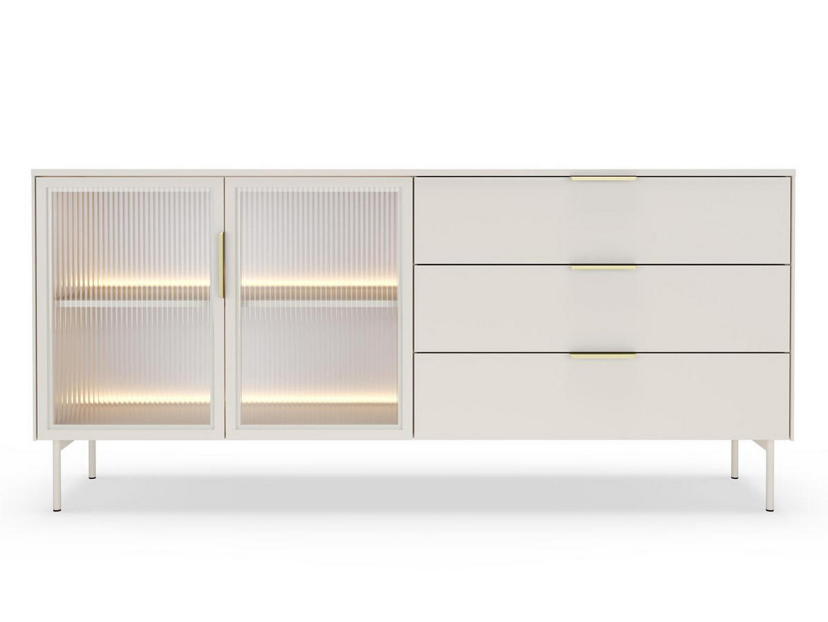 KOMMODE mit Schubladen Kaschmir MARBELA - Kaschmir, Holzwerkstoff (181.3/82/39cm) - Compleo24