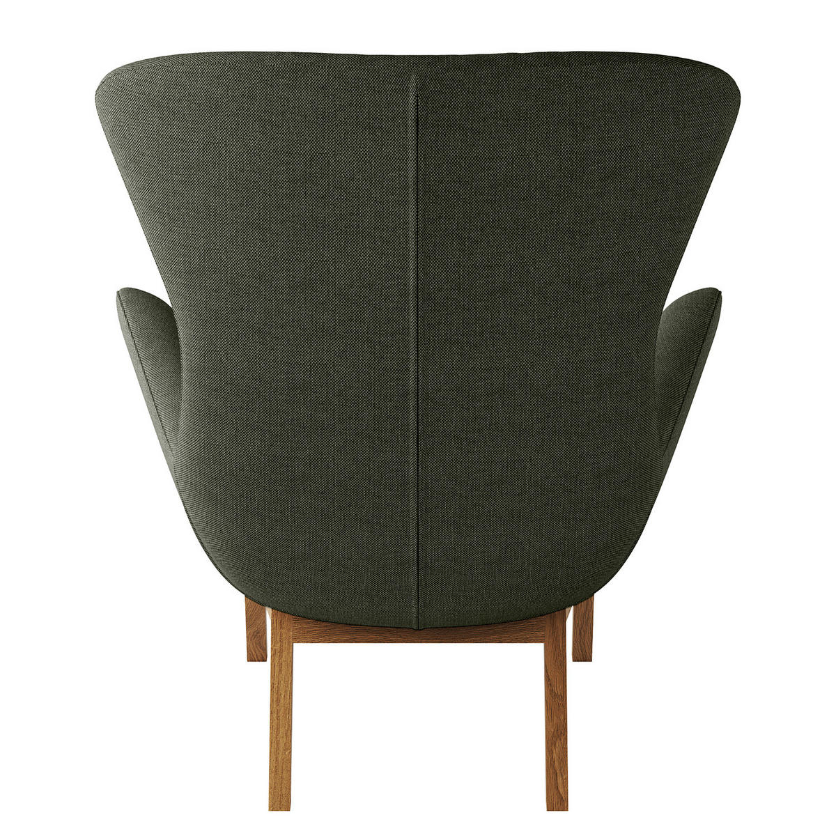 SESSEL mit Holzfüßen - Eichefarben/Grau, Eichenholz/Textil (84/99/96cm) - home24