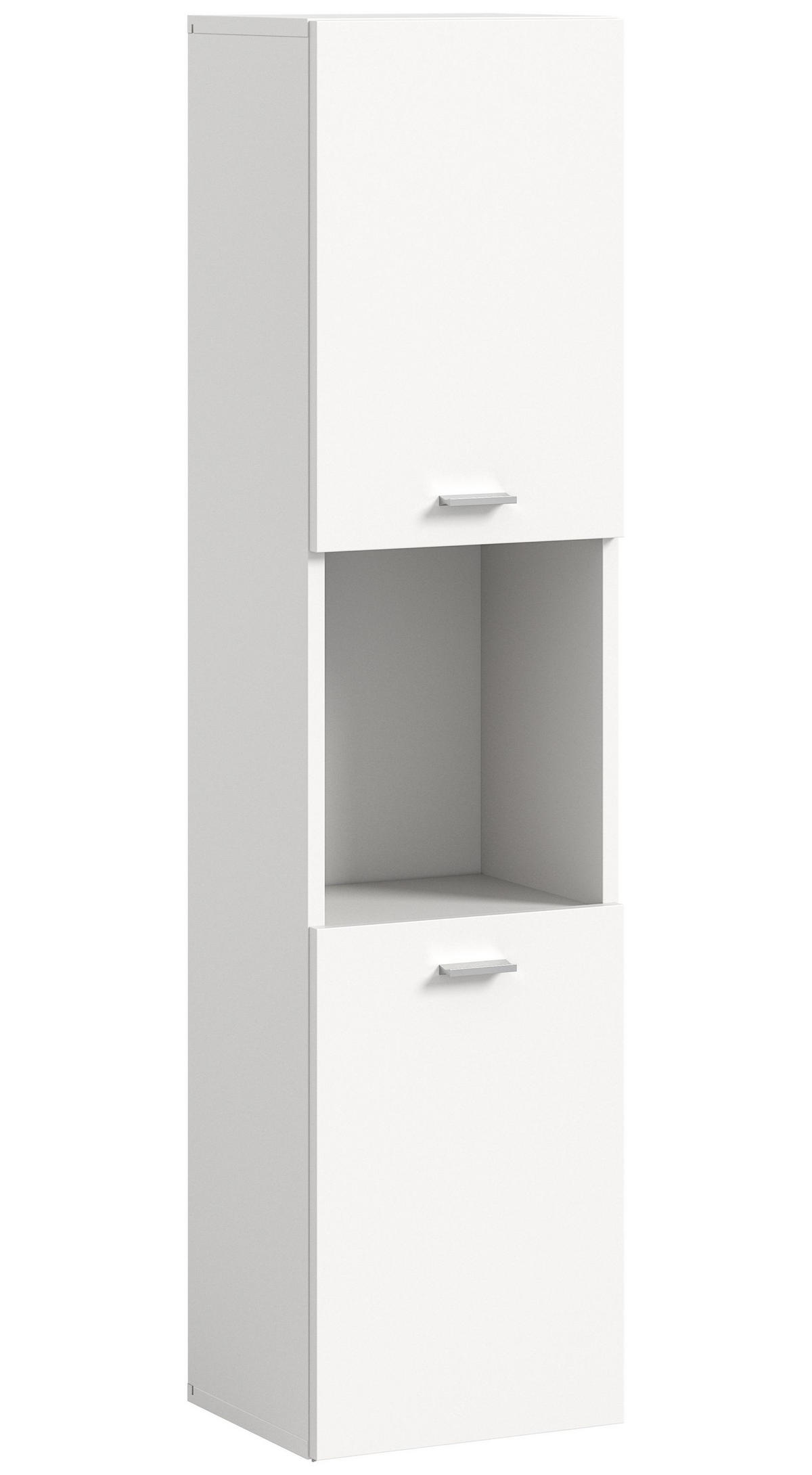 BADSCHRANK Boston/Tampa Bad in weiß Nachbildung - modernes Design - B/H/T: 30x125x29 cm - Weiß, Holzwerkstoff (30/125/29cm)