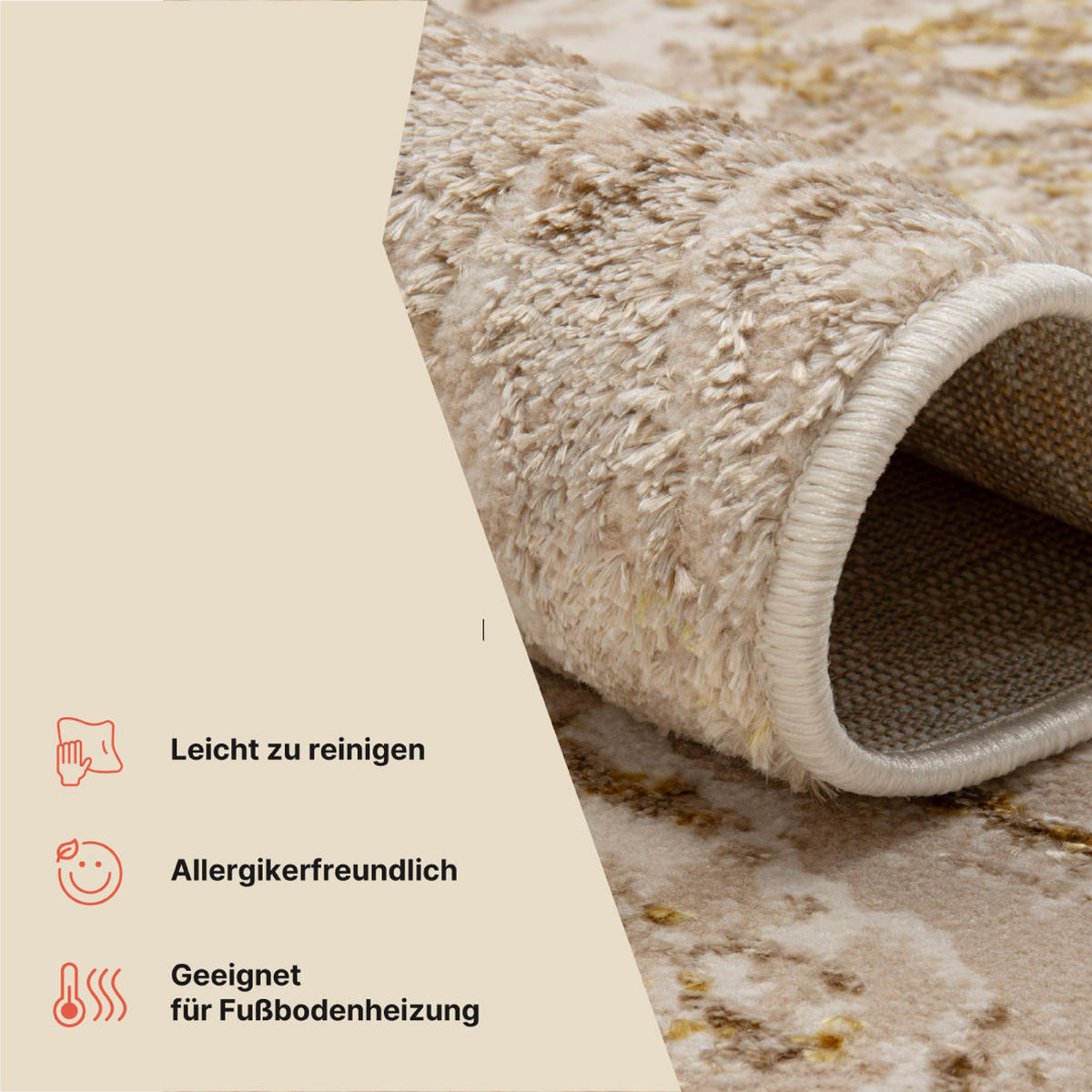 TEPPICH CRYSTAL Creme Beige 300/400 cm - Beige/Creme, Textil (300/400cm) - Tapiso