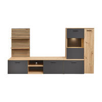 WOHNWAND 250/135/38 cm in Anthrazit, Eiche Artisan - Anthrazit/Eiche Artisan, Holz (250/135/38cm) - moebel dich auf