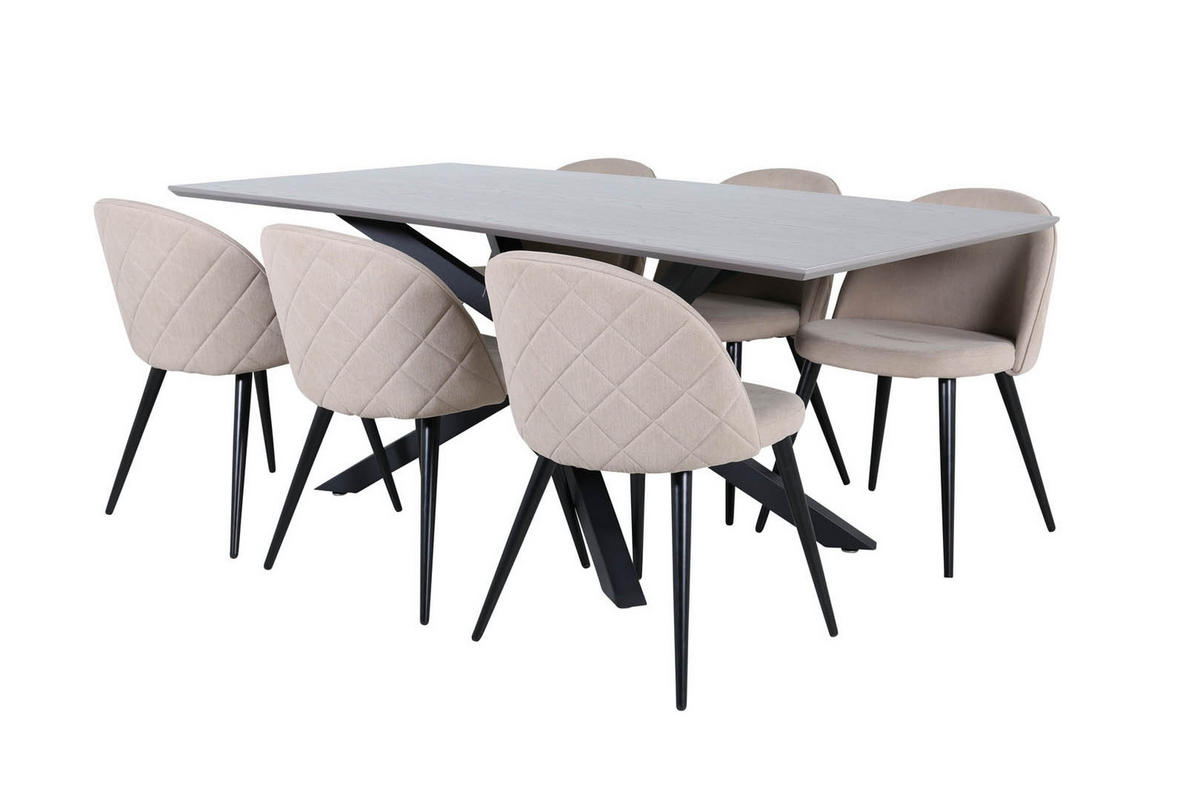 TISCHGRUPPE Beige - Beige, Holzwerkstoff (90/76/190cm) - ebuy24