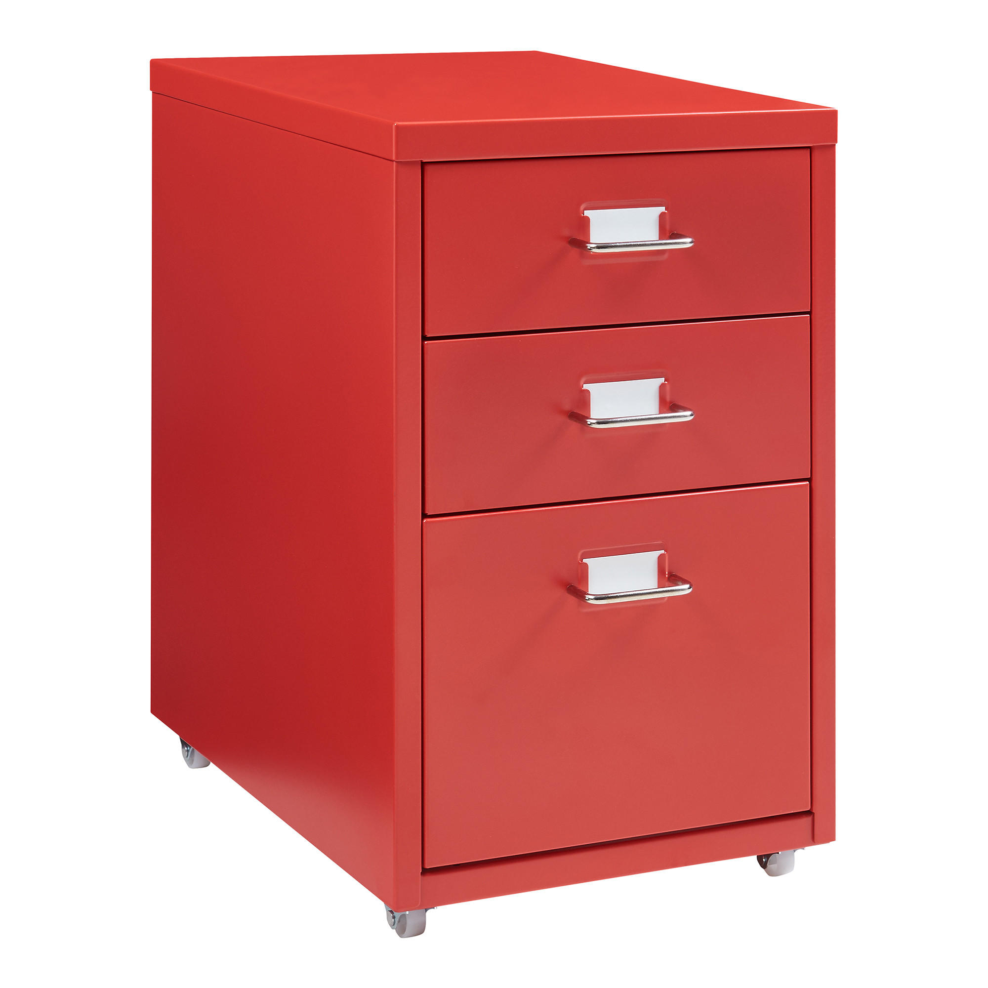 ROLLCONTAINER Kökar - Rot, Metall (28/48/41cm) - [en.casa]