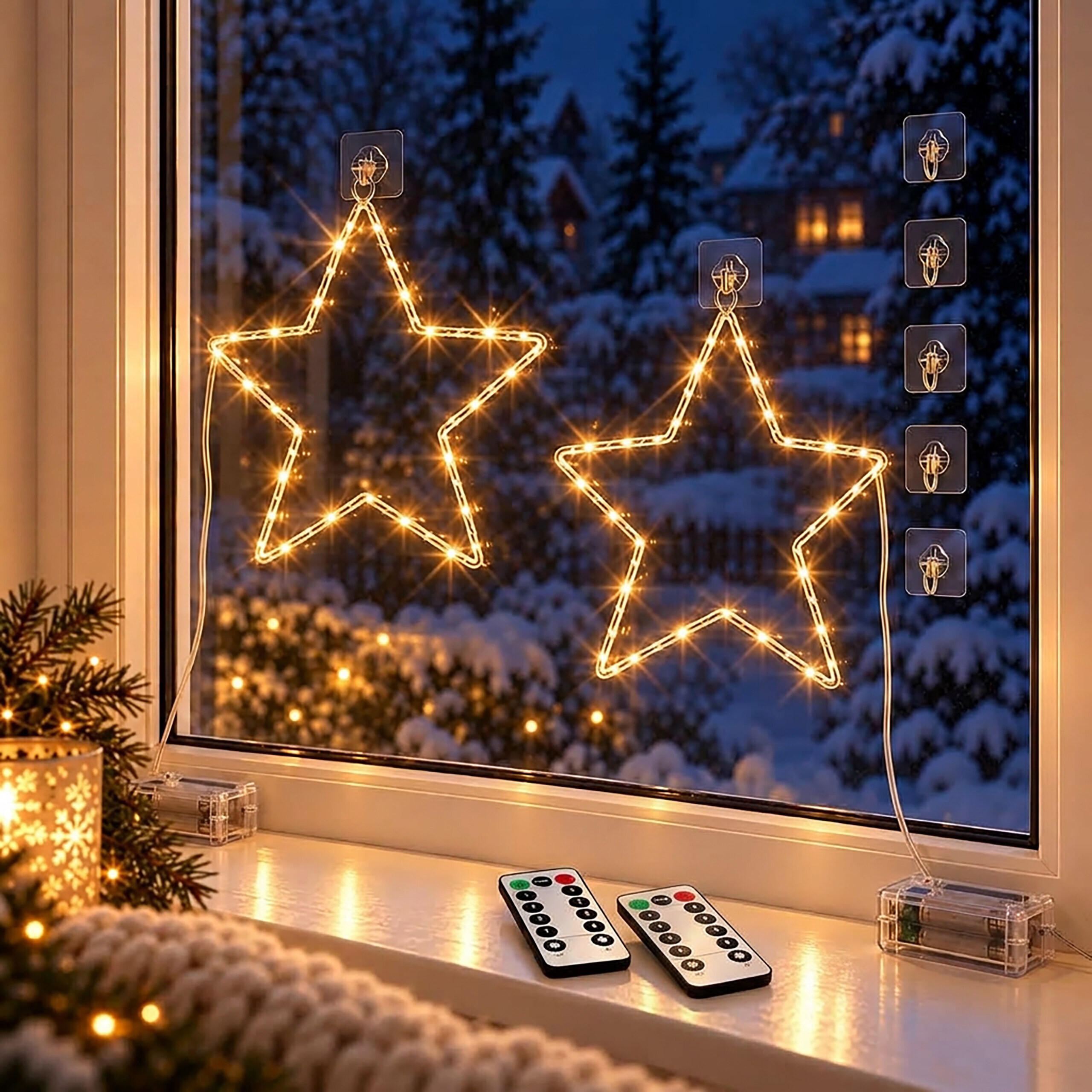 Relaxdays Weihnachtsstern Weiß 29x30x2 cm