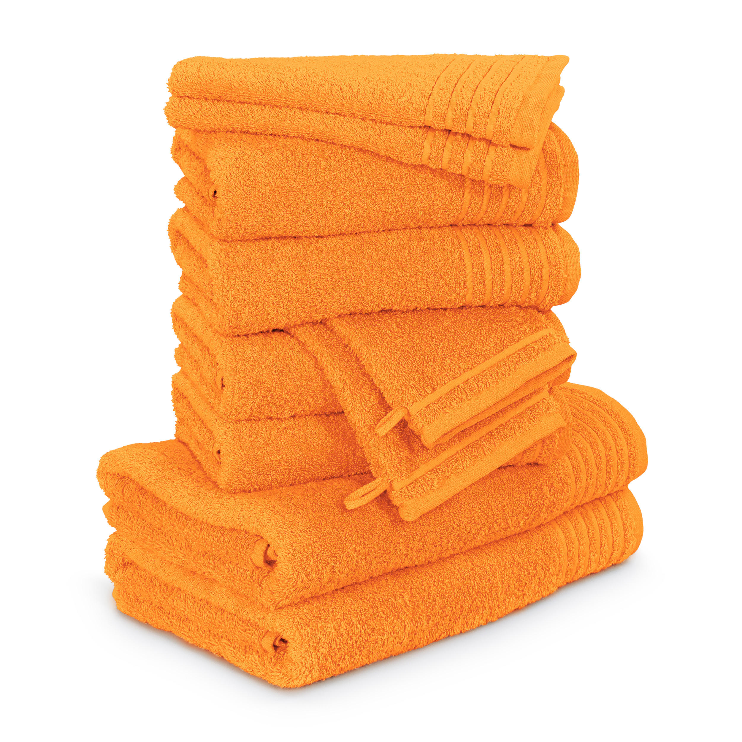 HANDTUCHSET NEW CLASSIC 10-TLG - Orange, Textil (50/100cm) - MÖVE