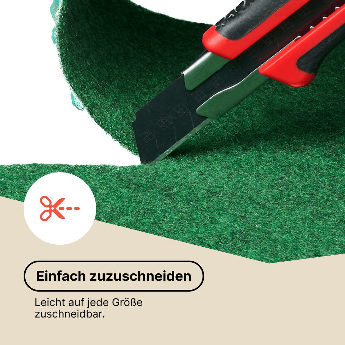 RASENTEPPICH PEMBA Grün 400/440 cm - Grün, Textil (400/440cm) - Tapiso