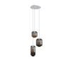 GALERIELEUCHTE Velo 3-flammig Rauch Ø 18/20/25cm - Anthrazit/Weiß, Glas (25/25/27cm) - s.luce