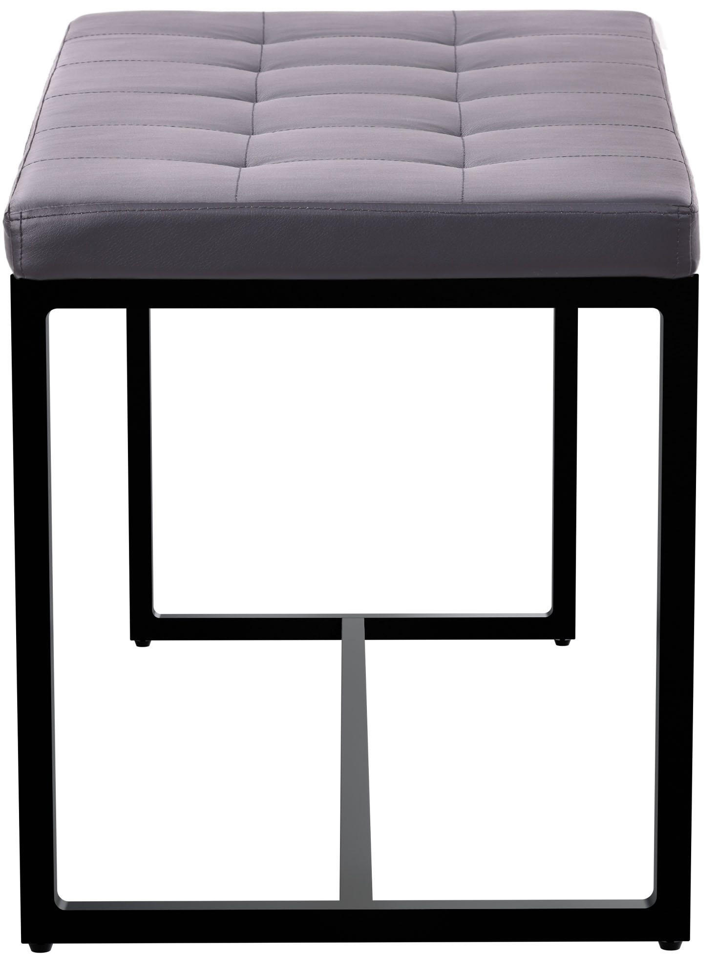 SITZBANK Elvion Kunstleder grau - Grau, Kunststoff (100/48/40cm) - TPFLiving