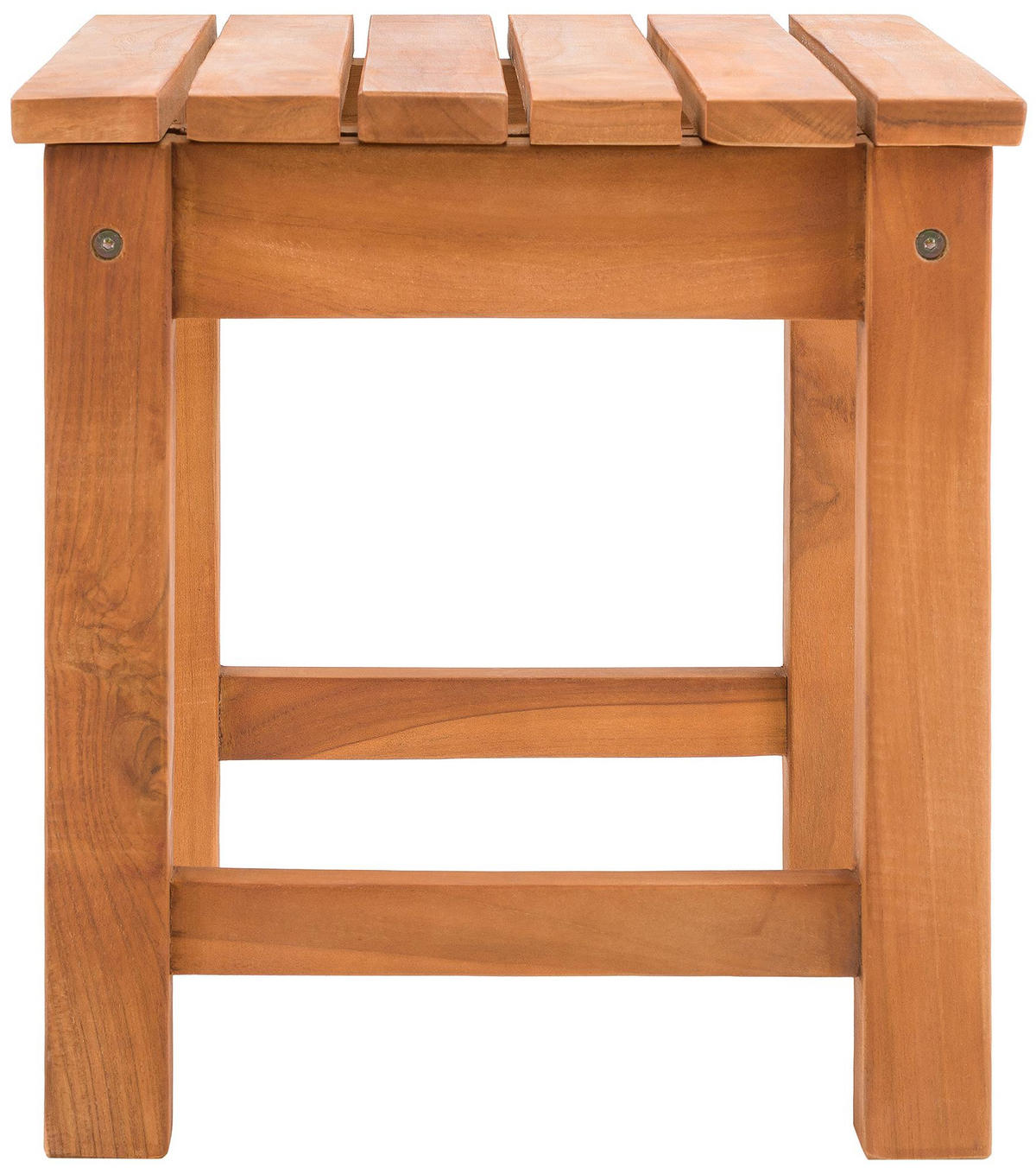 BEISTELLTISCH eckig 51/39/43 cm Holz Teak - Braun/Teakfarben, Holz (39/51/43cm) - CLP