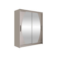 SCHWEBETÜRENSCHRANK Westa VIII - Kaschmir/Silberfarben, Holzwerkstoff/Metall (150/200/58cm) - MIRJAN24