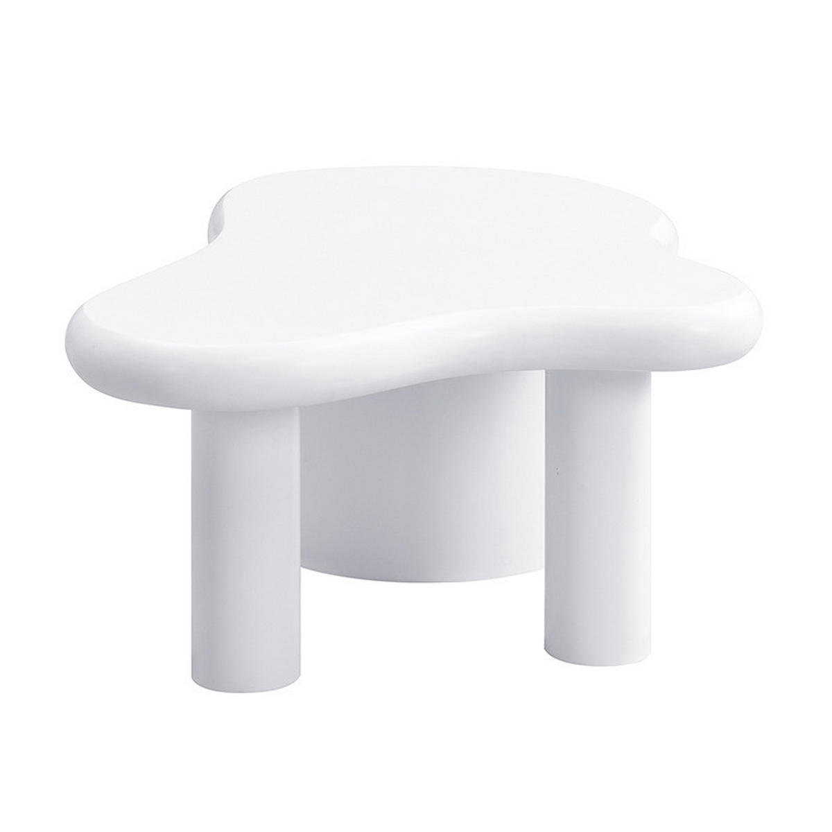 COUCHTISCH 97/64/42 cm mit 2 Schubladen, abgerundeten Kanten und MDF-Korpus, Weiß - Weiß, Holzwerkstoff (97/64/42cm) - Redom