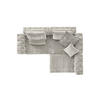 MODULSOFA SEPHI Silber Cord - Silberfarben/Schwarz, Kunststoff/Textil (268/62/191cm) - KAWOLA