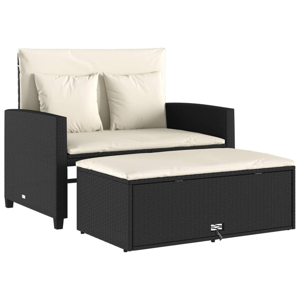 vidaXL Loungesofa Schwarz 75x91x115 cm