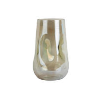 VASE Luster Organic Groot Grün 17/17/26 cm - Grün, Glas (26cm) - Present Time