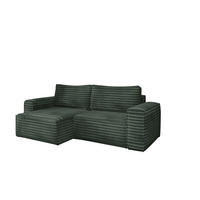 ECKSCHLAFSOFA Bohoo-Ecksofa mit Schlaffunktion stoff Velo Grün Links - Grün, Holz/Textil (140/248cm) - Kaiser Möbel