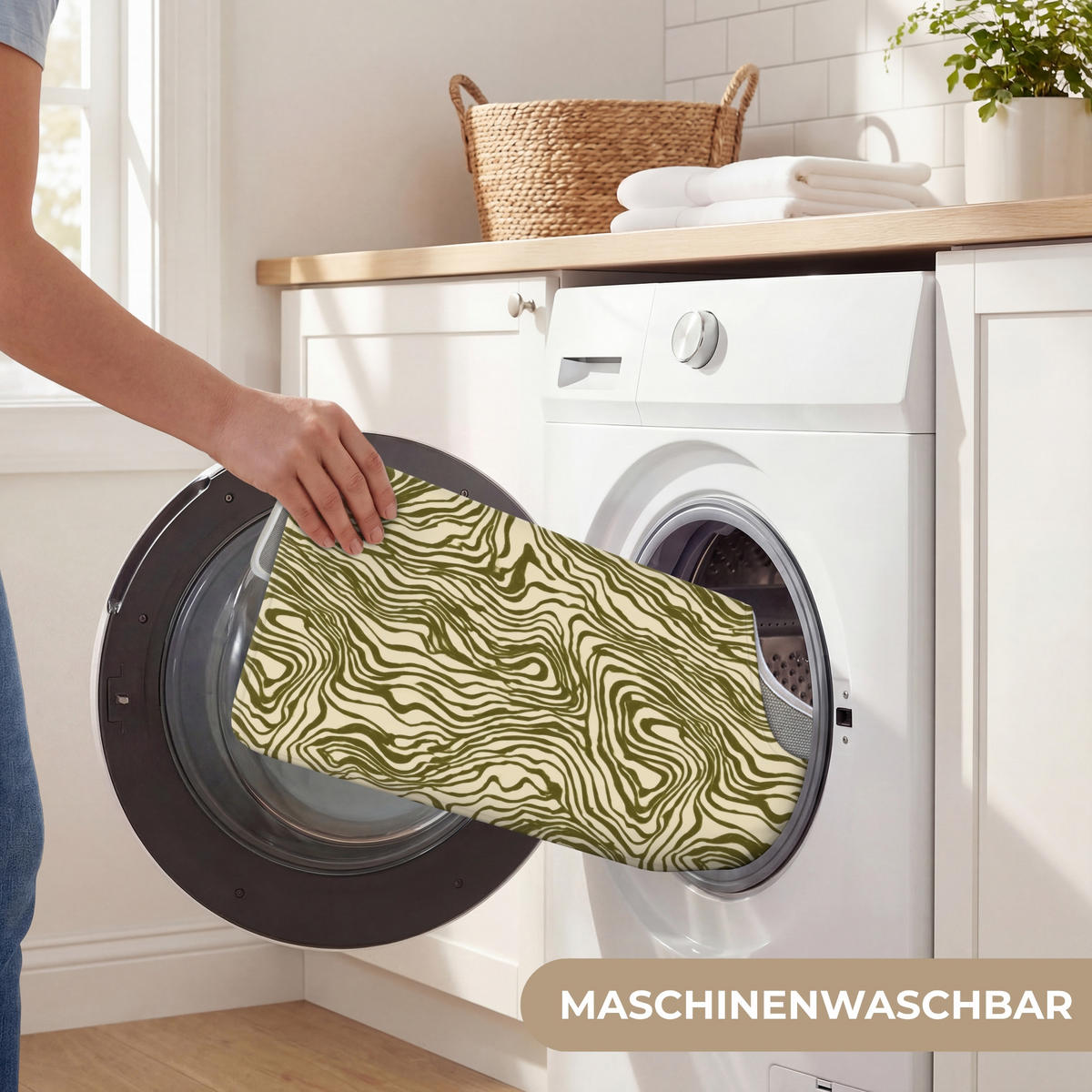 WC PŘEDLOŽKA Abstraktní - Mramor - Zelený 55x60 cm - tmavě zelená, textil/plast (55/1cm) - OnlyWow