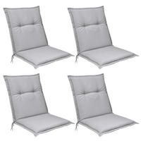 NIEDERLEHNERAUFLAGE Flair NL 100/50/8cm Hellgrau (4tlg) - Hellgrau, Textil (50/6/100cm) - Beautissu 