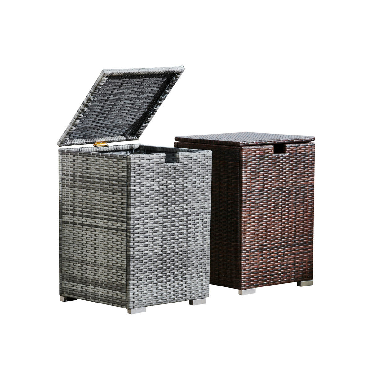 GARTENTISCH Grau - Grau, Metall (59.7/40.6/59.7cm) - Teamson Home