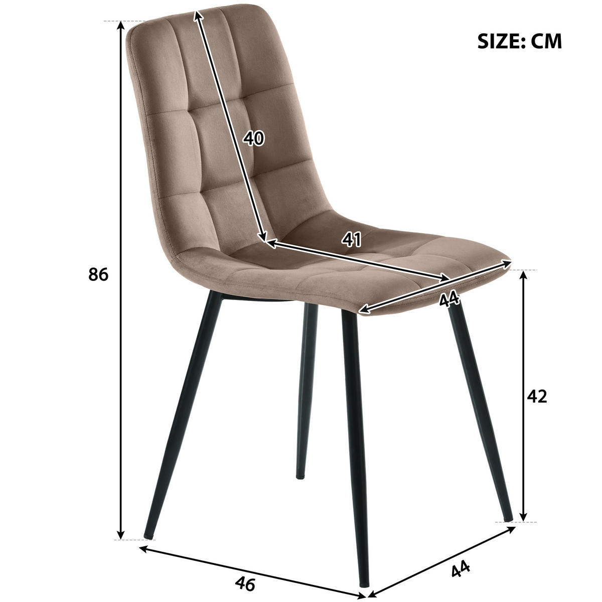 ESSGRUPPE Esstisch 4 Stühle MDF Walnuss Braun 5-tlg - Braun, Holzwerkstoff (117/75/68cm) - FLIEKS
