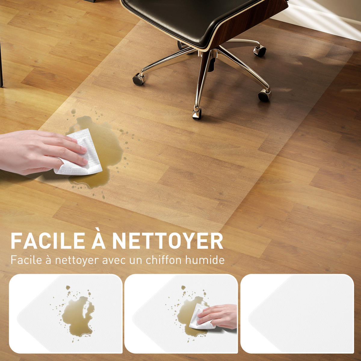 BODENSCHUTZMATTE DE-11770 100x150 cm Transparent - Transparent, Kunststoff (150/100cm) - ComfortXL