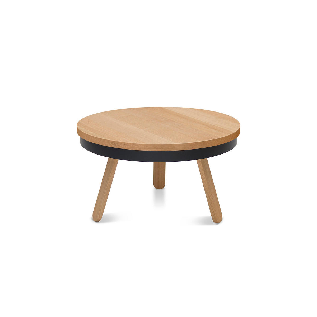 COUCHTISCH Batea M mit Stauraum - Eichefarben/Schwarz, Holz (62/62/35cm) - Woodendot