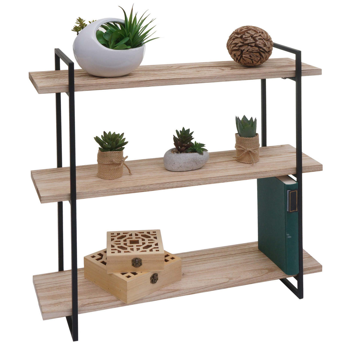 WANDREGAL Braun, Schwarz - Schwarz/Braun, Holz (60/60/18cm) - MCW