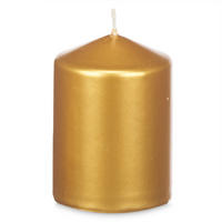 KERZE Zylinder Lunar Ø 7 cm - Goldfarben, Paraffin (7/10/7cm)