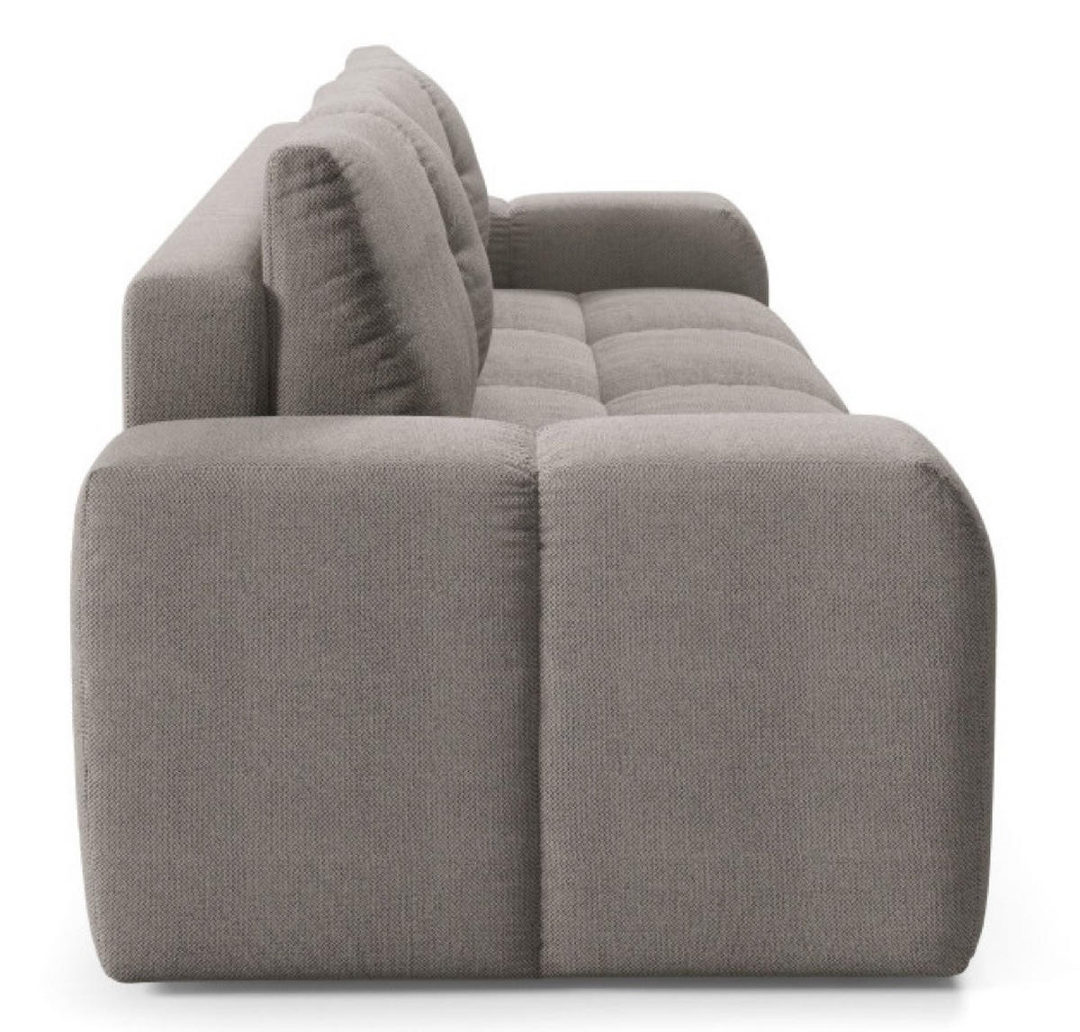 SOFA Grau SOHI Mit Schlaffunktion Und Bettkasten - Grau, Textil (259/90/99cm) - Sepro Meble
