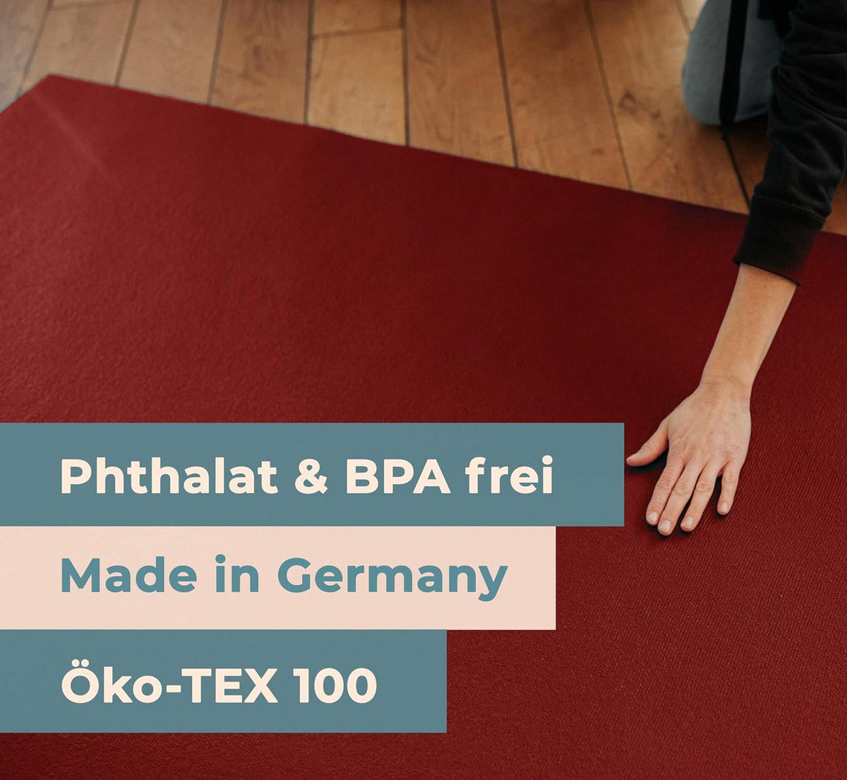 KRABBELMATTE 160cm X 100cm Rot - Rot, Textil (160/100cm) - Sanosoft