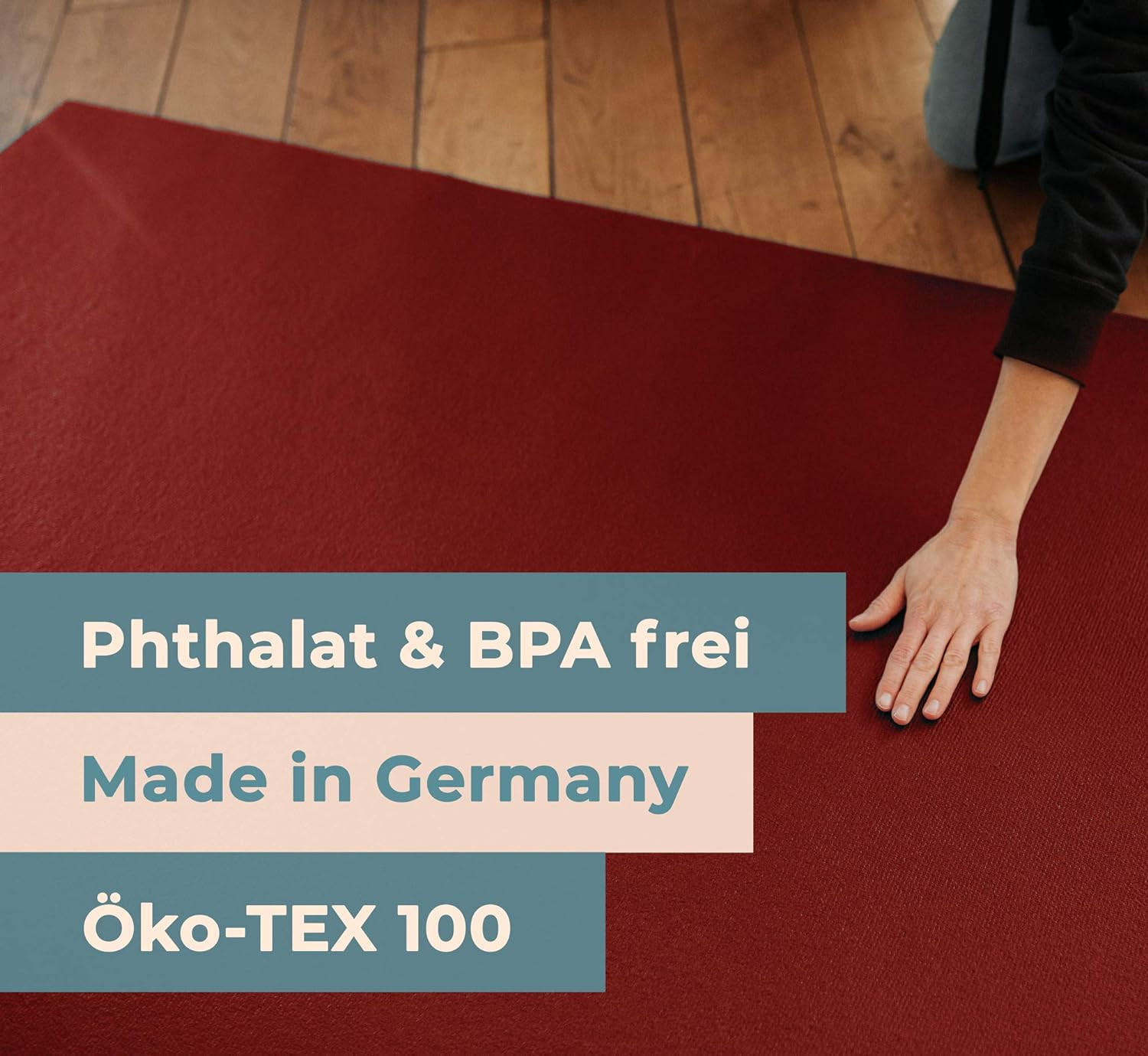 Thumbnail - Sanosoft Krabbelmatte, Rot, Textil, 60x120 cm, Oeko-Tex® Standard 100, Teppiche & Böden, Teppiche, Teppich Kinderzimmer
