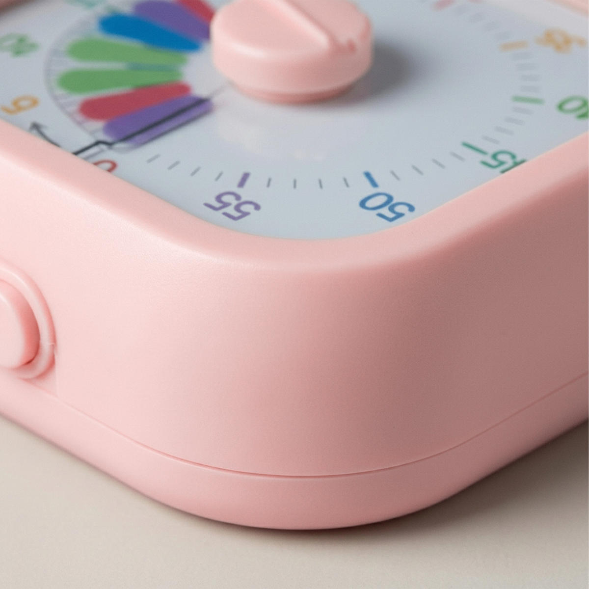 TIMER Rosa 60 minuter - Pink, Plast (9/9/4.5cm) - Relaxdays