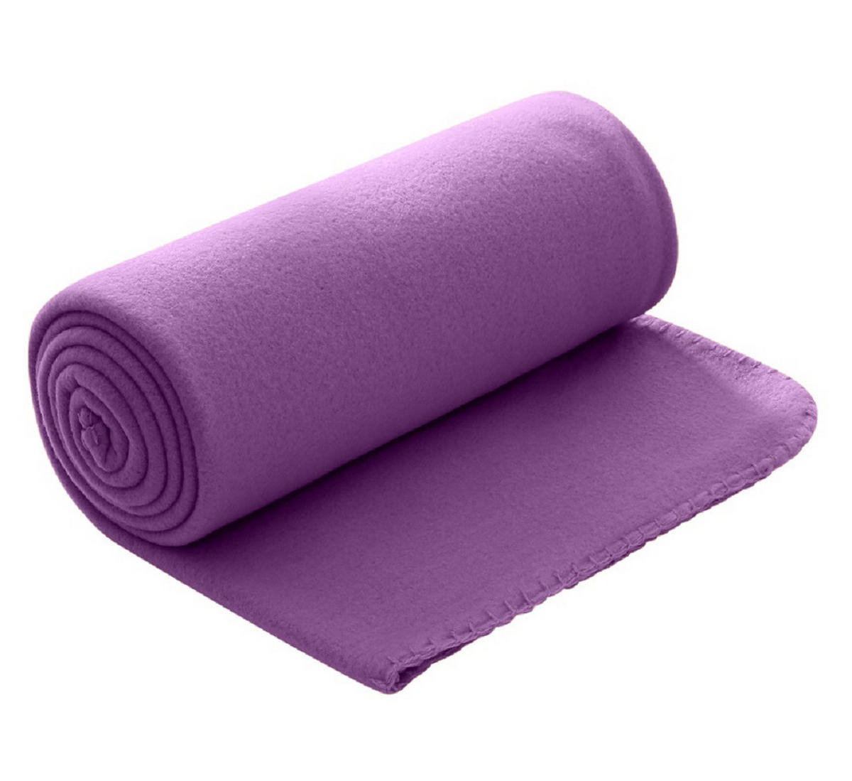 FLEECEDECKE lila 130/160 cm Kettelrand Anti-Pilling - Lila, Textil (130/160cm) - wometo