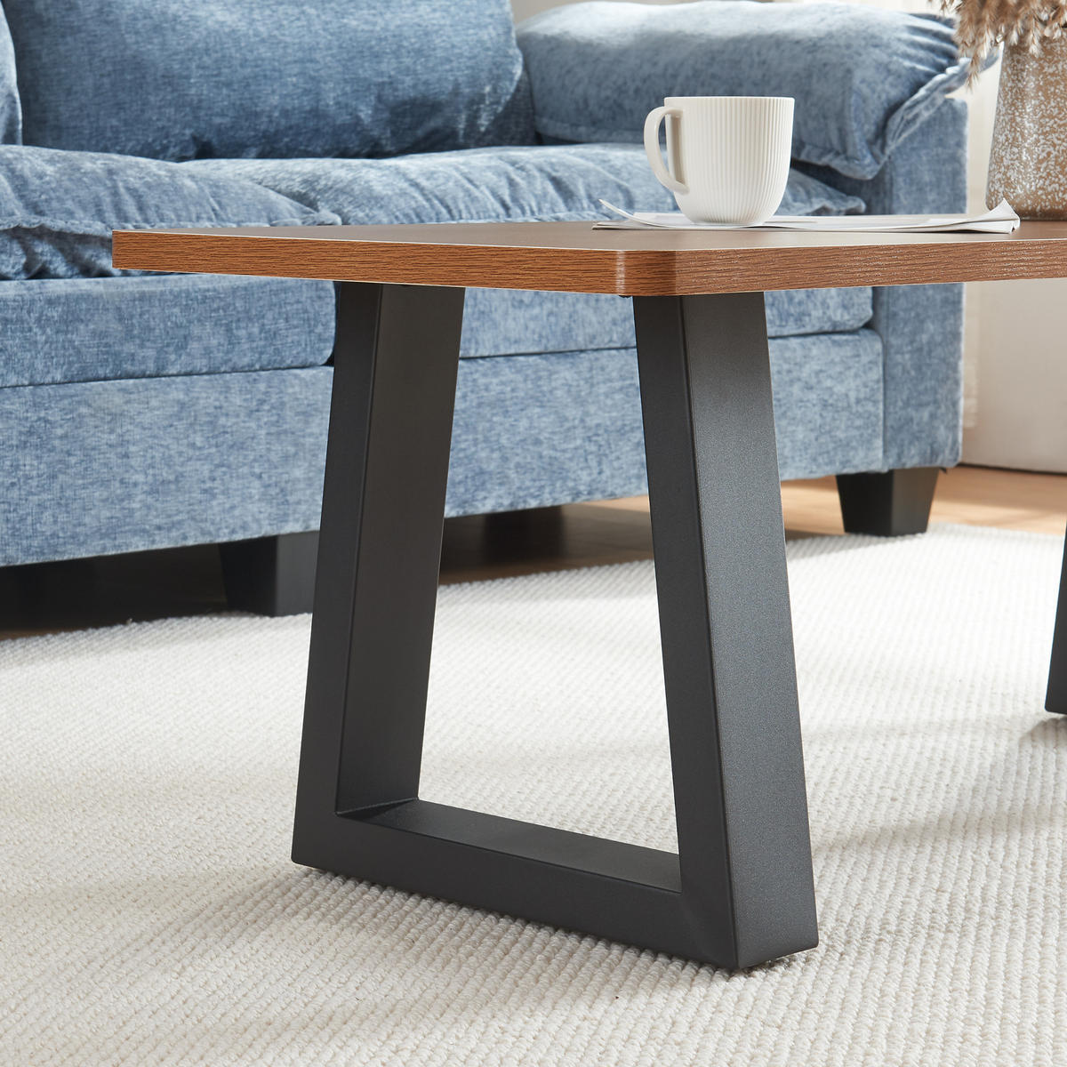 TISCHGESTELL-SET 2 TLG. Marstal - Schwarz, Metall (40/42/8cm) - [en.casa]