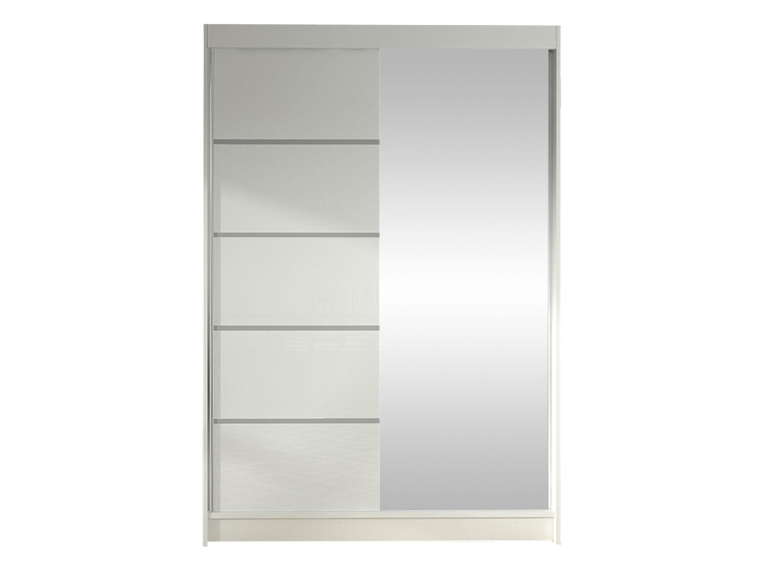 SCHWEBETÜRENSCHRANK Lino III - Weiß, Holzwerkstoff/Metall (120/200/58cm) - MIRJAN24