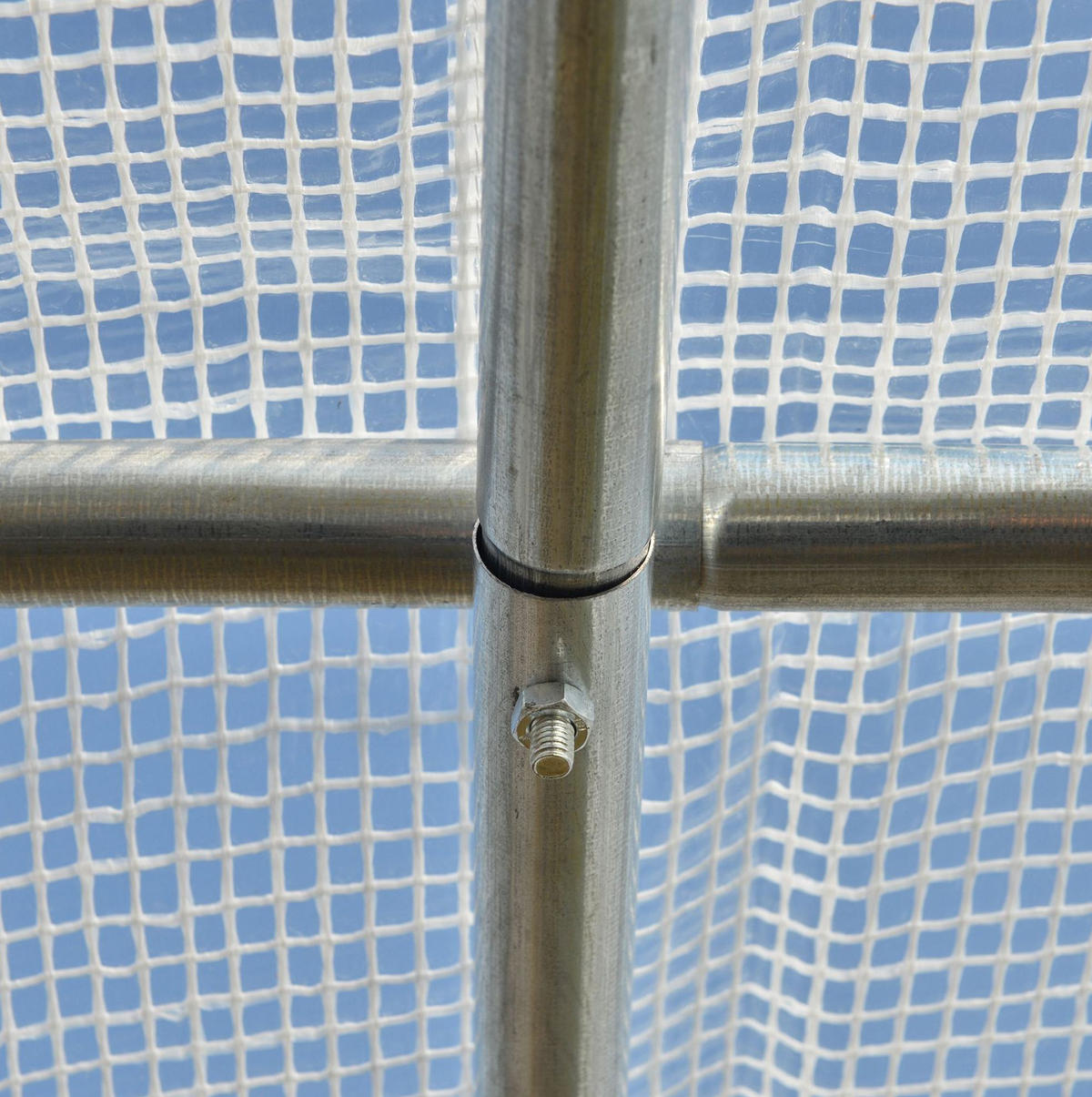 GEWÄCHSHAUS aus Stahl 3,97x3x2 m Weiß mit UV-Schutz - Weiß, Metall (300/200/397cm) - Modfu